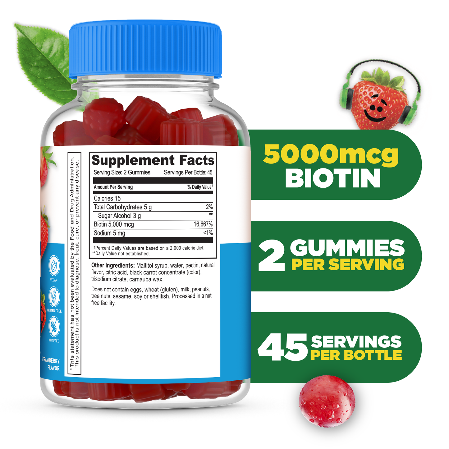 Sugar Free Biotin Gummies for Kids