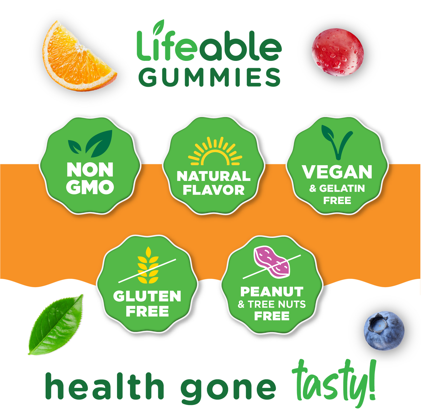 Stress Aid - with Gaba, L-Theanine & Lemon Balm Gummies