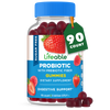 Lifeable Sugar Free Probiotics with Prebiotics Fiber Gummies for Adults, Man, Women – 90 Gummies