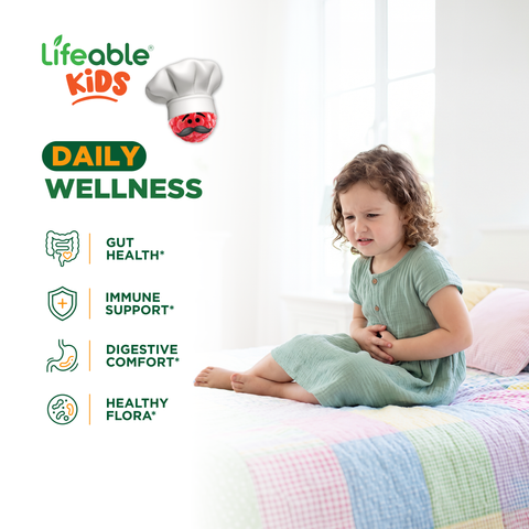 Lifeable Kids Pre Post Probiotic Gummies, 5 Billion 13 Strains, 90ct