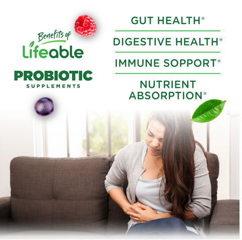 Lifeable Sugar Free Probiotics with Prebiotics Fiber Gummies for Adults, Man, Women – 90 Gummies