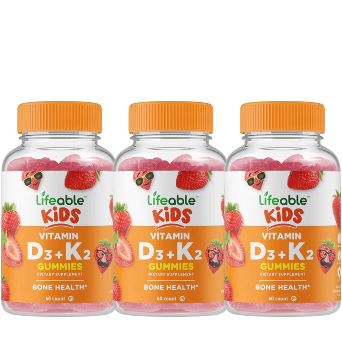 Vitamin D and Vitamin K Gummies for Kids Lifeable