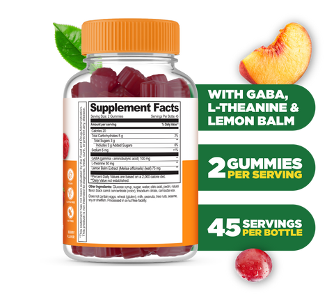 Stress Aid - with Gaba, L-Theanine & Lemon Balm Gummies