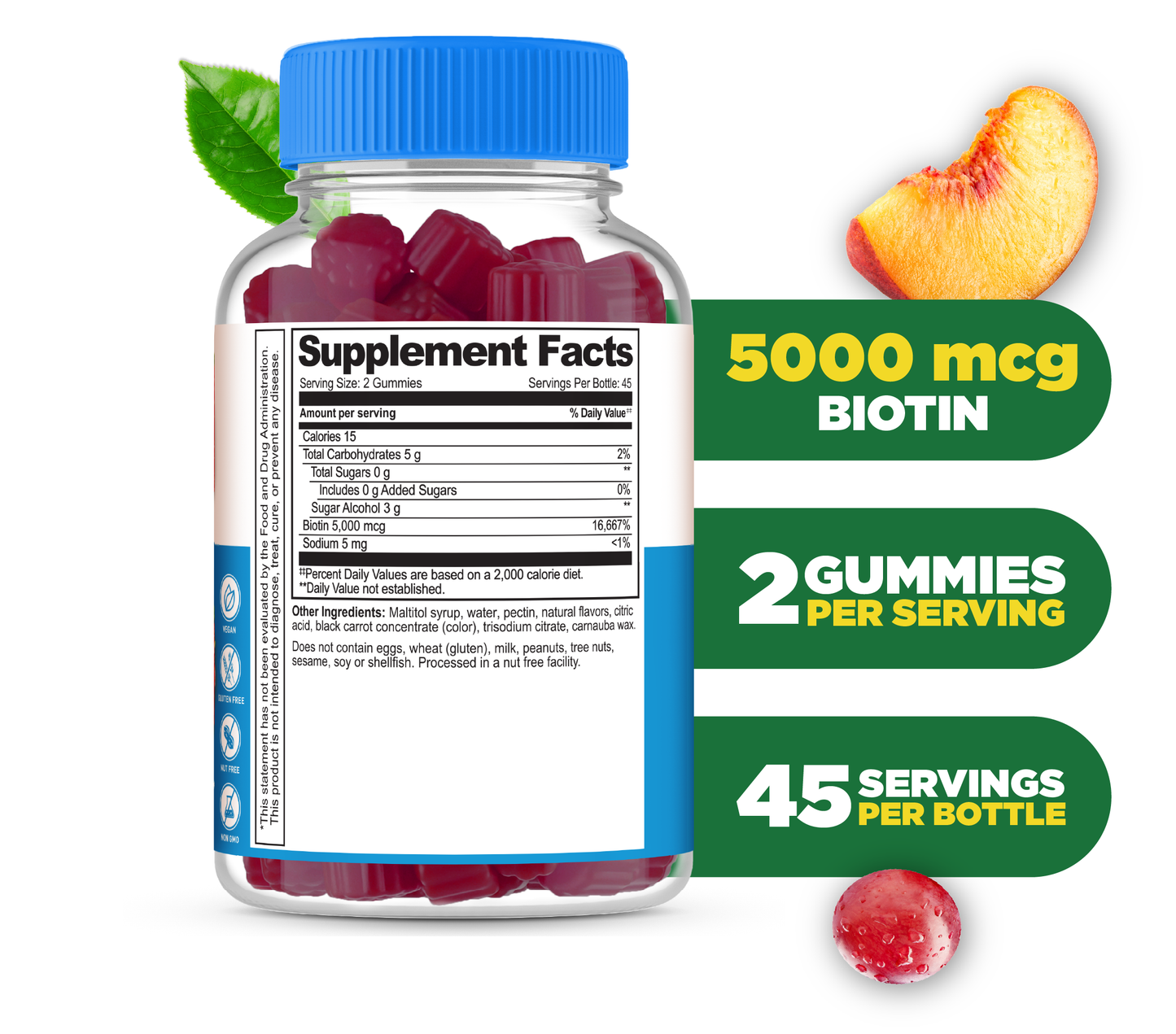 Sugar Free Biotin Gummies