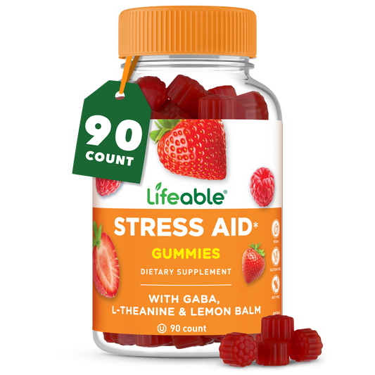 Stress Aid - with Gaba, L-Theanine & Lemon Balm Gummies
