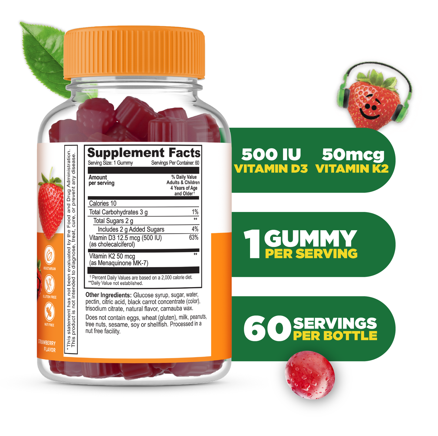 Vitamin D3 + K2 For Kids